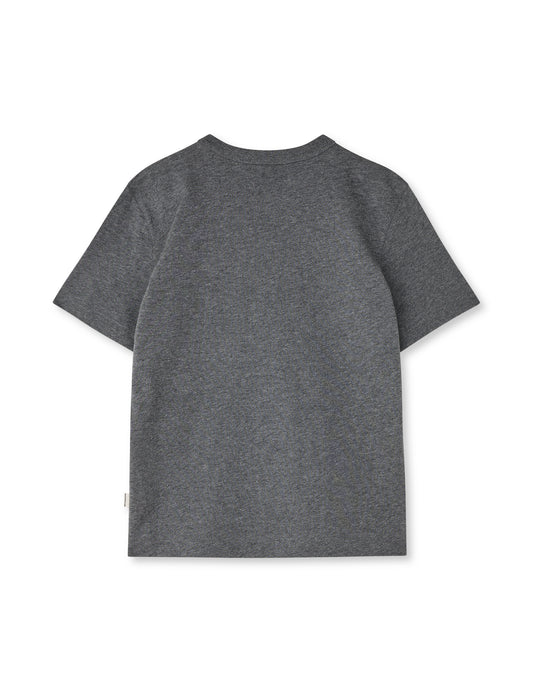 Cotton Jersey Theo Tee, Dark Grey Melange