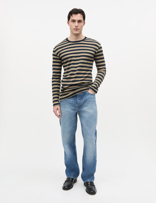 Midi Rib Tobias Tee LS, Overland Trek/Sky Captain