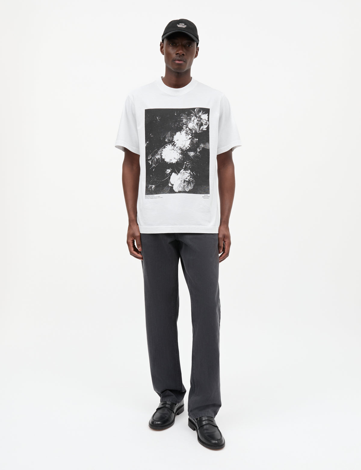 Cotton Jersey Print Frode Tee, White