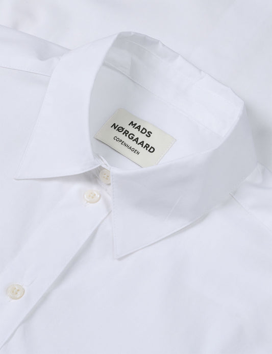 Carlo Poplin Crelly Shirt, Snow White
