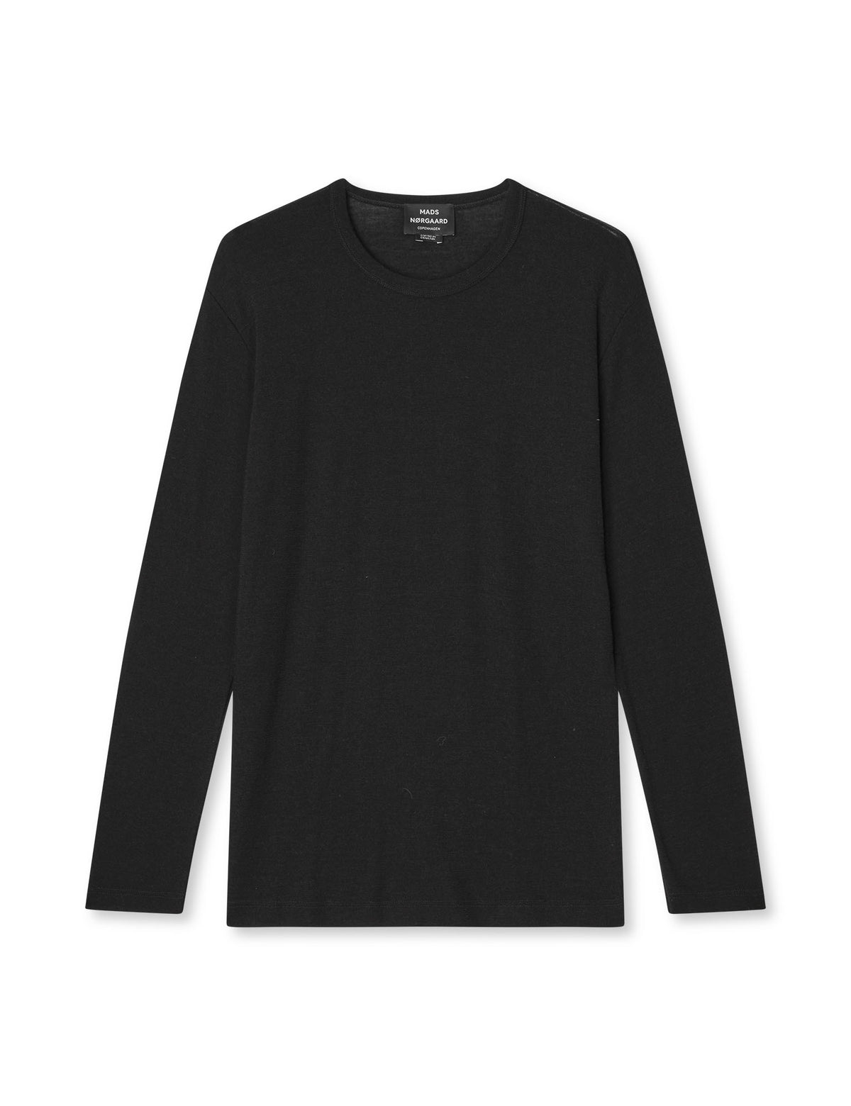 Fine Wool Solid Tobias Knit, Black