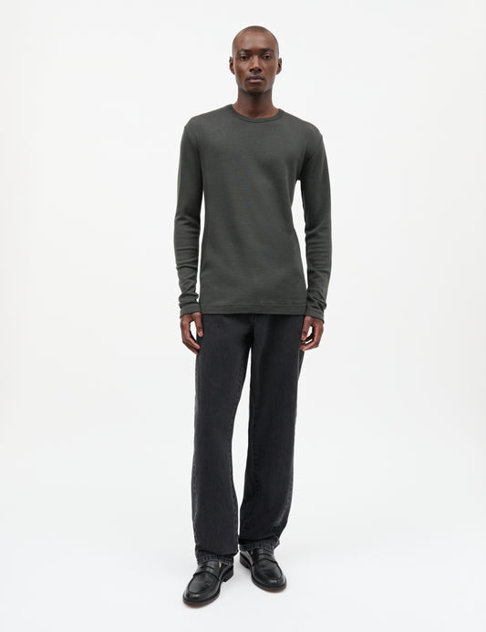 Fine Wool Solid Tobias Knit, Phantom