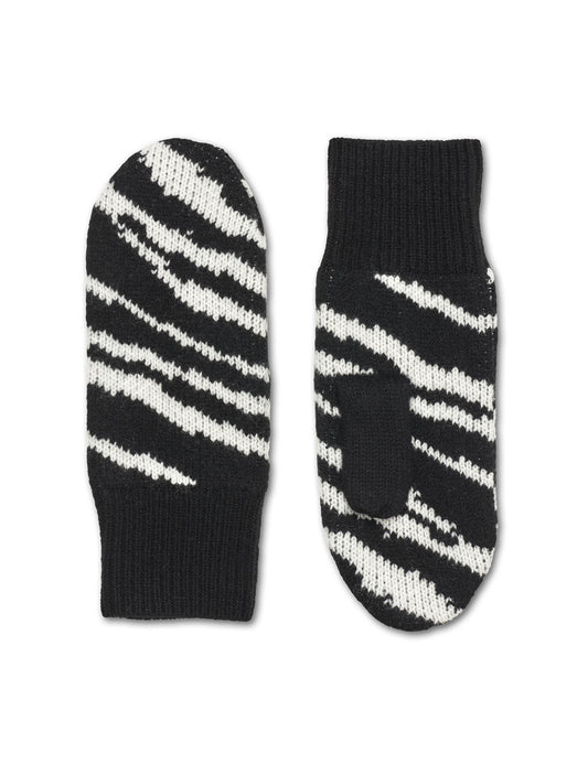 One Wool Milo Zebra Mitten, Zebra