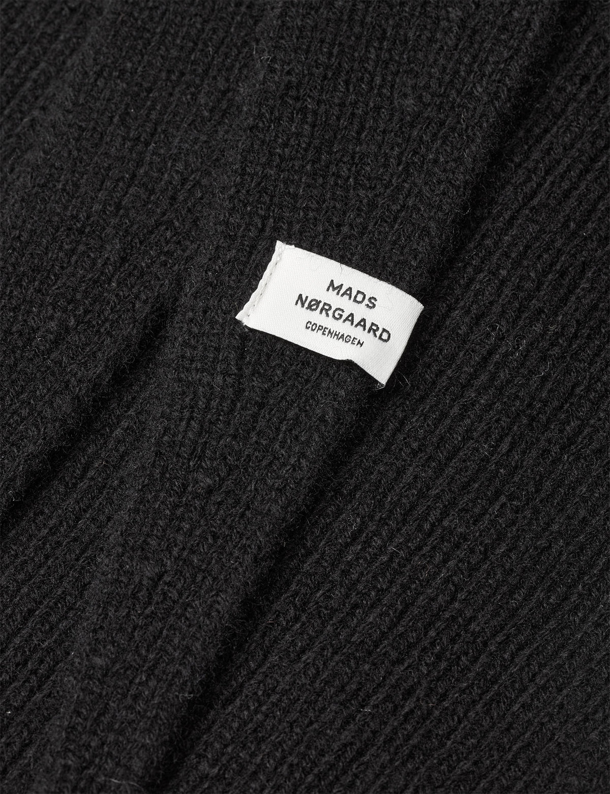 One Wool Frika Hooded Scarf, Black