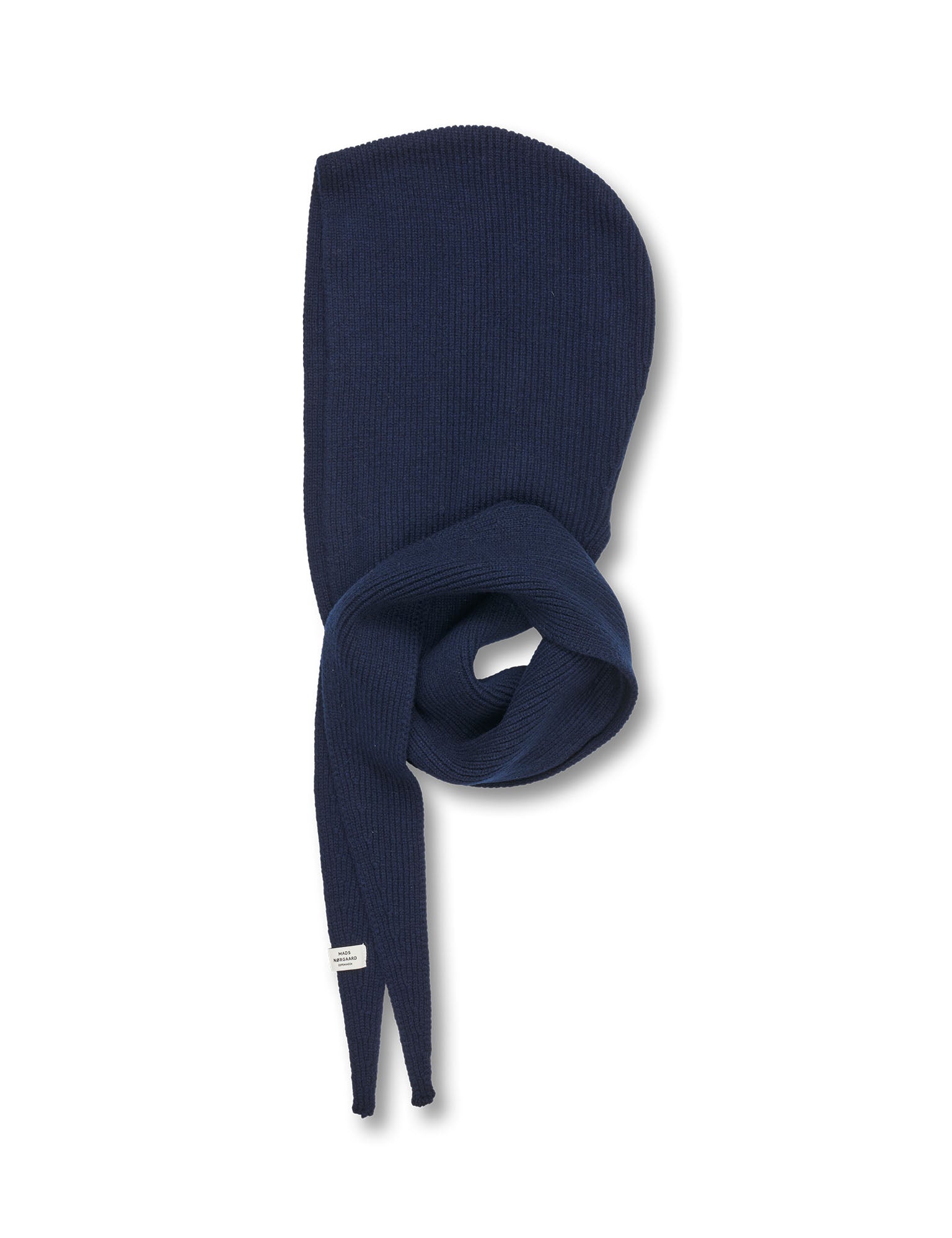 One Wool Frika Hooded Scarf, Sky Captain – MADS NØRGAARD – COPENHAGEN