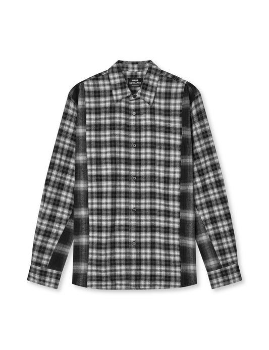 Brushed Flannel Marcel Mix Shirt CH, Black/White Check