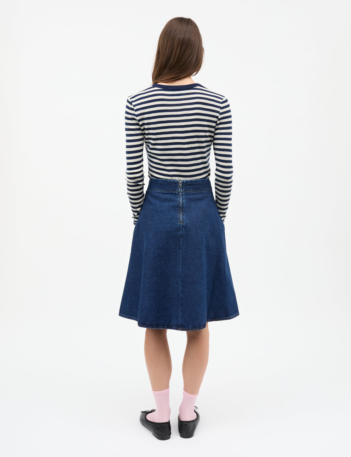 Fine Wool Sharon Knit, Sky Captain/Vanilla Ice