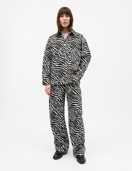 Mock Twill Gisla AOP Shirt, Zebra