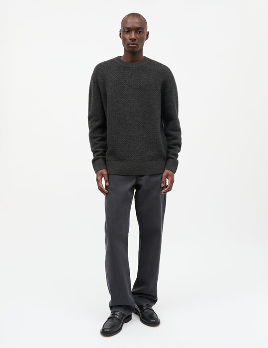 Alpaca Wool Gustav Lusekofte Knit, Phantom/Black