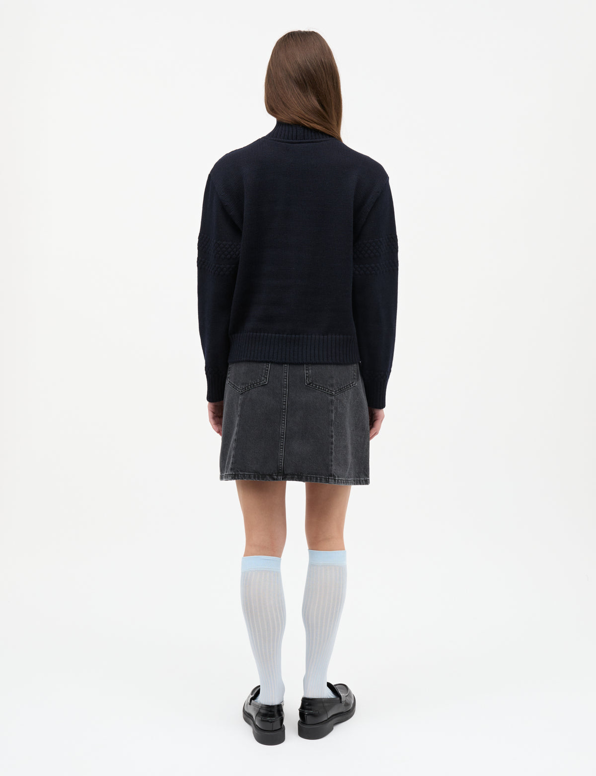Salvo Denim Riri Skirt, Black Stone Wash