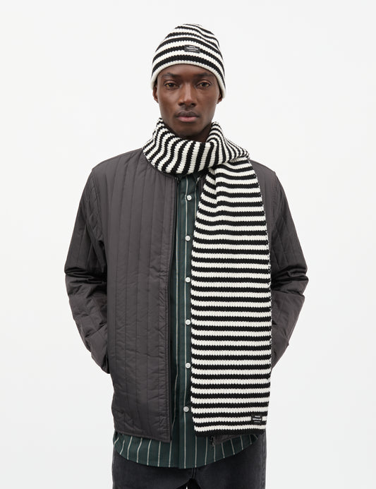 One Wool Basil Scarf, Black/White