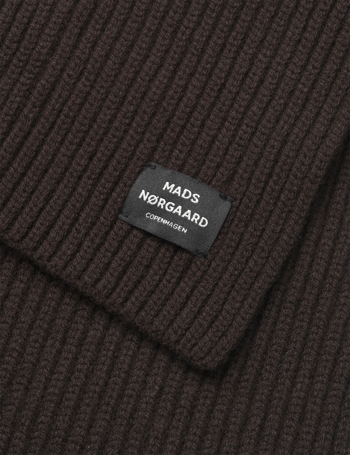 One Wool Basil Scarf, Turkish Coffee