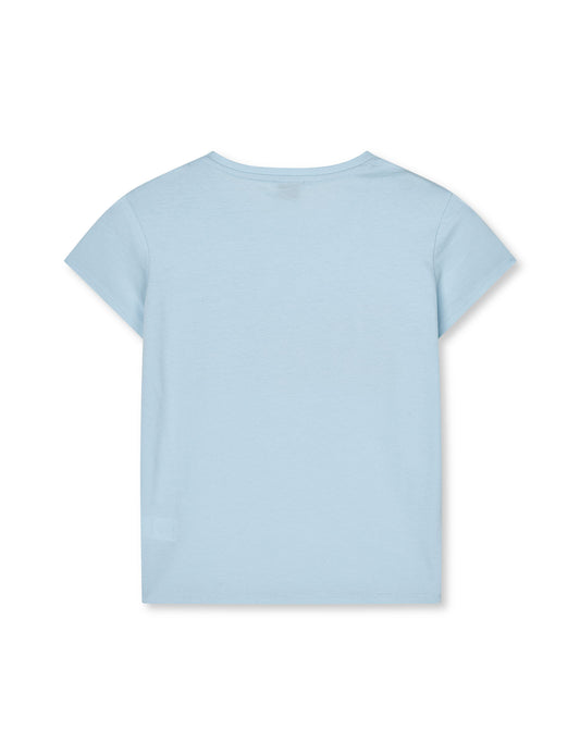 Single Cotton Tuvina Tee, Cerulean