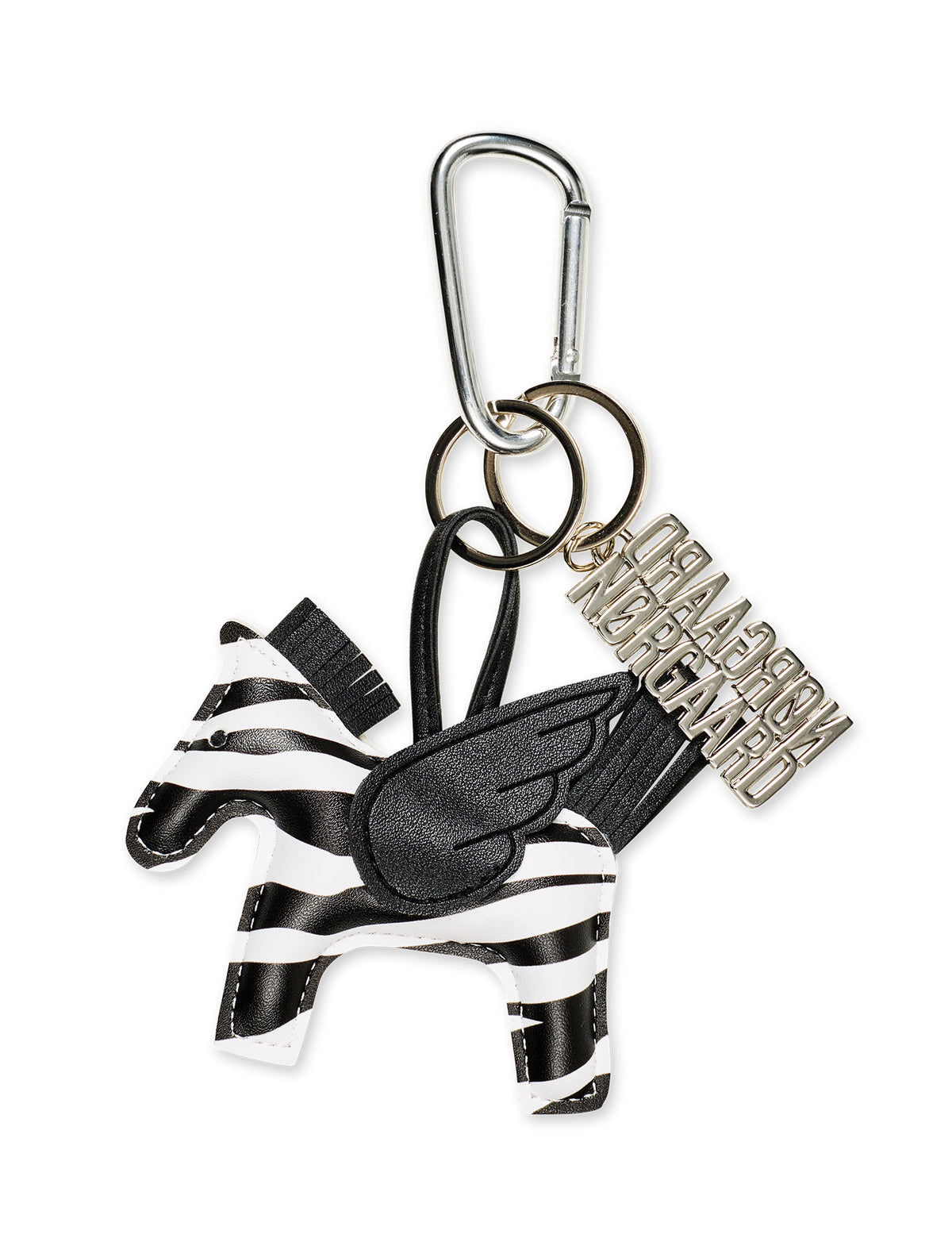 MN Zebra Key Charm, Black/White