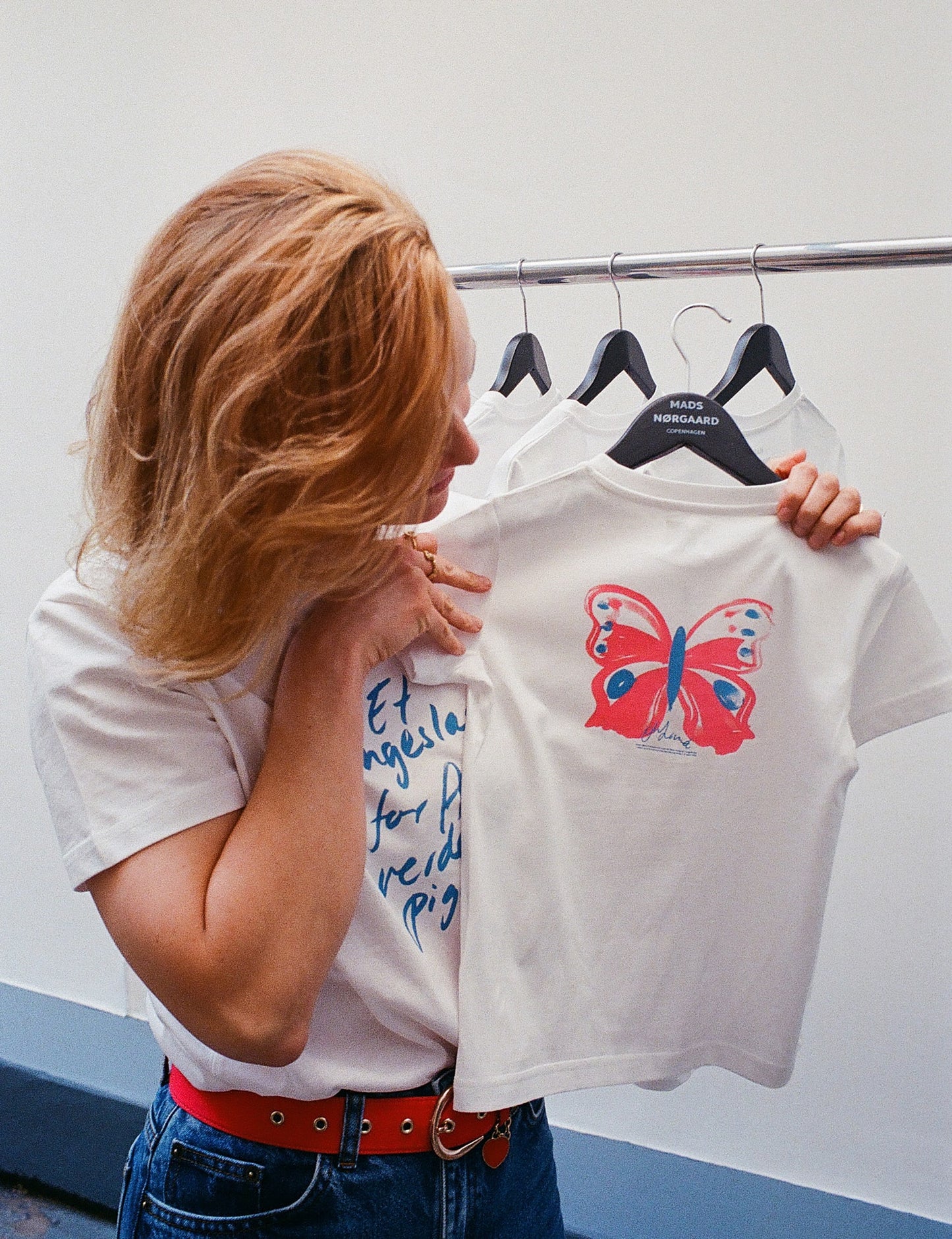 Fine Jersey Oh Land Thorlino Tee, White