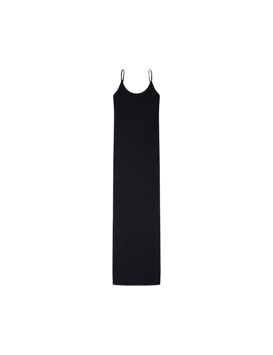 NPS Solid Strap Dress,  Black