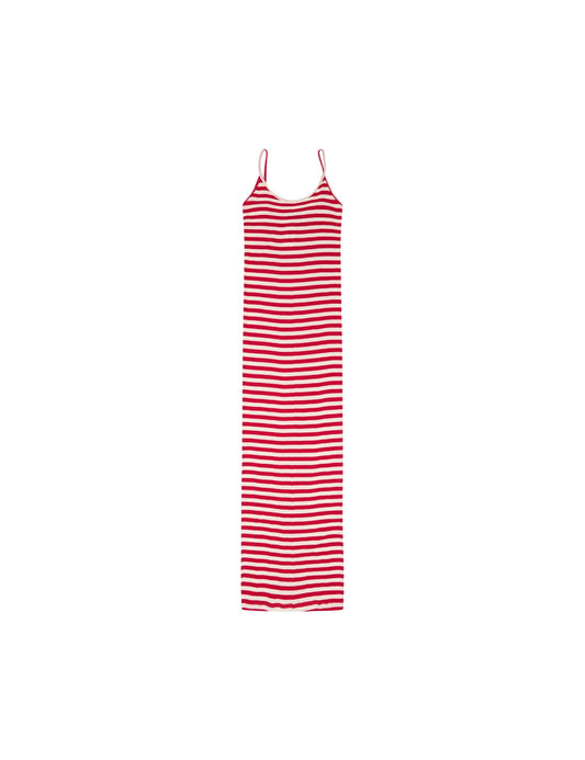 NPS Broadway Strap Dress,  Red/Ecru